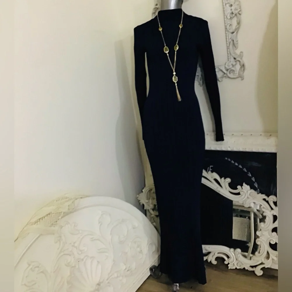 Abercrombie & Fitch Navy Tube Maxi Dress